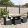 VidaXL Garden Lounge Set with Cushions 6 Pcs, Patio Sofas, Patio Furniture Set, Outdoor Furniture, Black 3271315