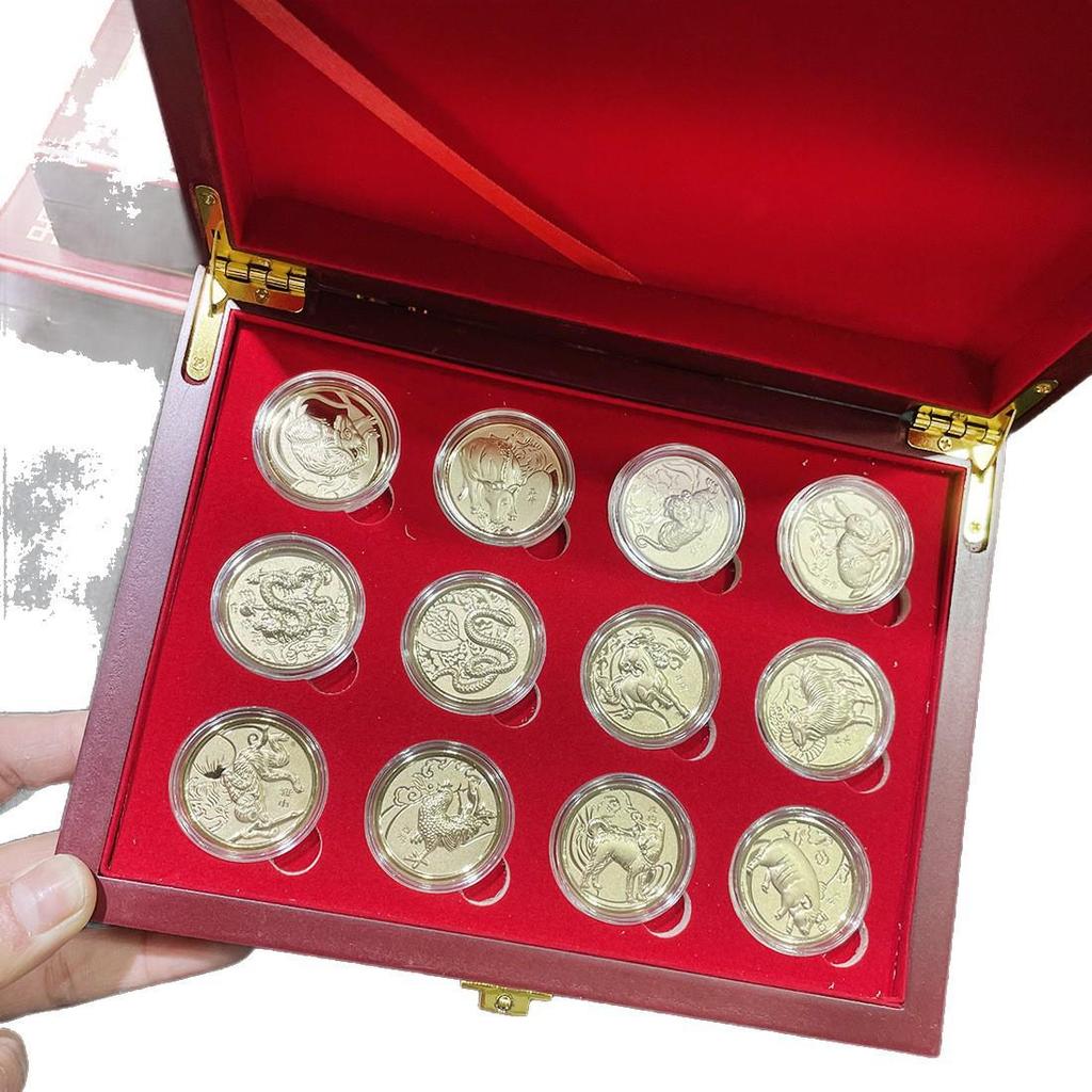 Reines Gold 999 Zwölf Tierkreiszeichen Medaillen Set - Kulturelles & Kreatives Gedenkgeschenk