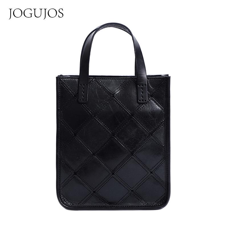 Women's Genuine Cowhide Leather Crossbody Bag - European & American Retro Style