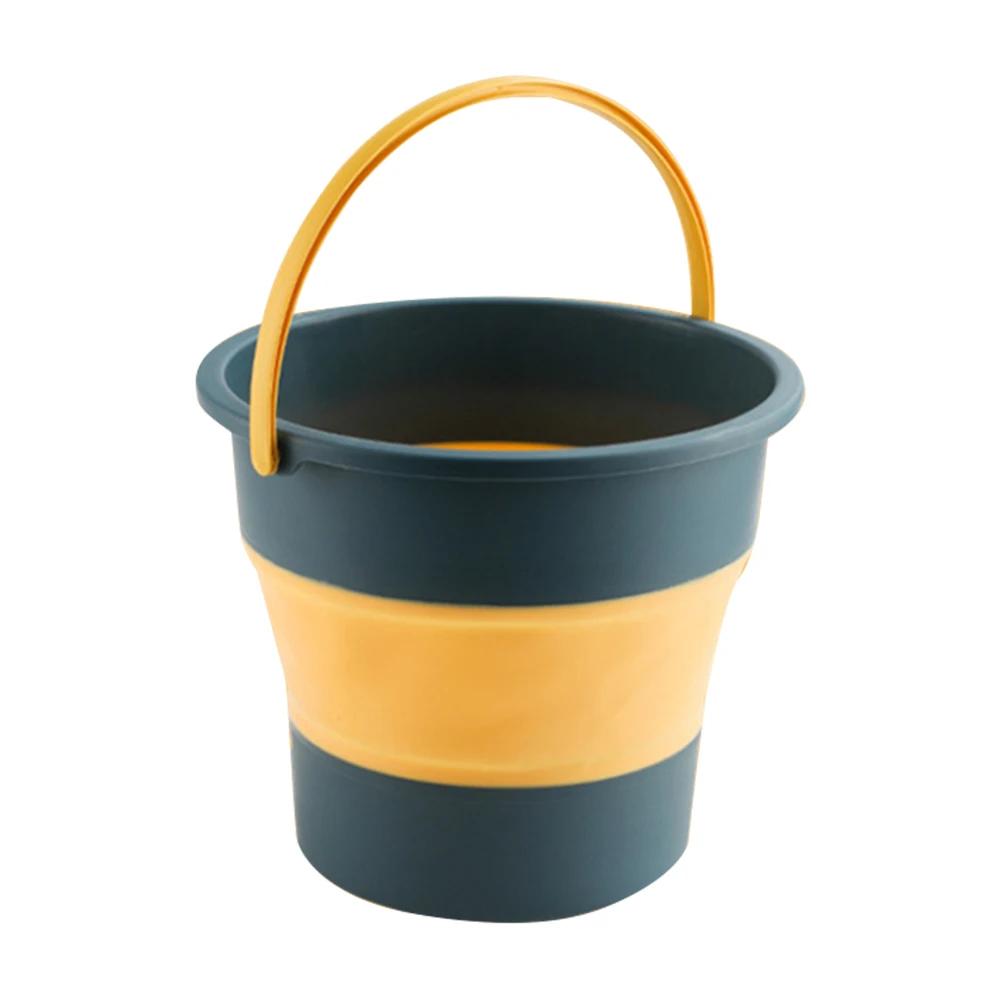 5/10L Silicone Bucket for Fishing Folding Bucket Car Wash Outdoor Fishing Supplies Square Bathroom Kitchen Camp Bucket