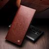 Genuine Leather Phone Case for Samsung S25+ Plus 5G Business Style Fashion Luxury with Card Slots Cover for S25 Ultra 5G