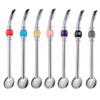 Removable Stainless Steel Straw Reusable Filter Spoon Straw Drinking Straw Spoon  Kitchen Tools