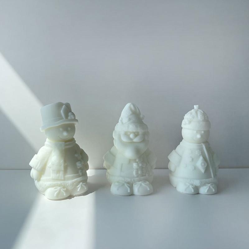 Old Man Snowman Decoration Candle Silicone Mold Resin Epoxy Christmas Crafts DIY Ornament Jewelry Candle Making Tool