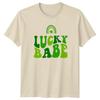 Lucky Babe Unisexs TShirt Groovy Retro St Patricks Day Gift For Her