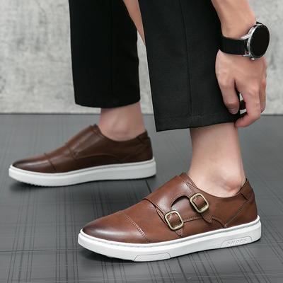 Men Casual Business Shoes Black Brown Outdoor Lightweight and Comfortable Walking Vulcanized Shoes Business British Style Men