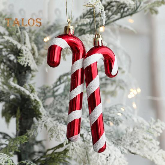 4/6/8/12 Pcs Christmas Ball Ornaments Star Cane Lollipop Cupcake Hanging Decoration for Xmas Tree Home Indoor Decor