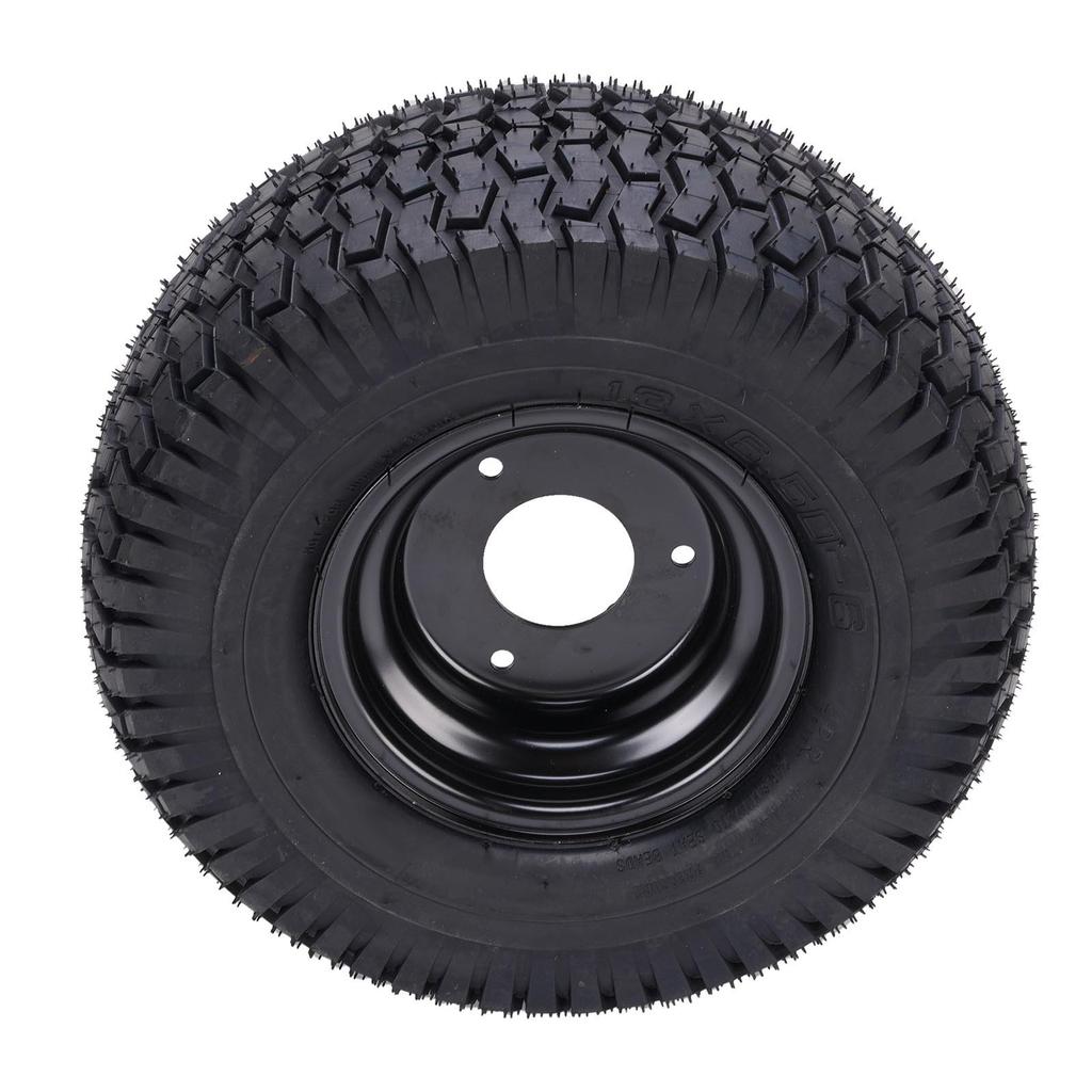 13X6.50 6 Tire with Rim 6PR Rubber Enhanced Traction All Terrain Tire for ATV UTV Go Kart Golf Cart Or Garden Lawn