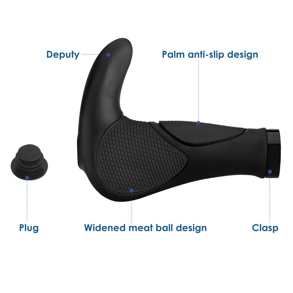 Simpeak Bicycle Grip, Ergo Grip, Inner Diameter 22mm, Universal, Durable,