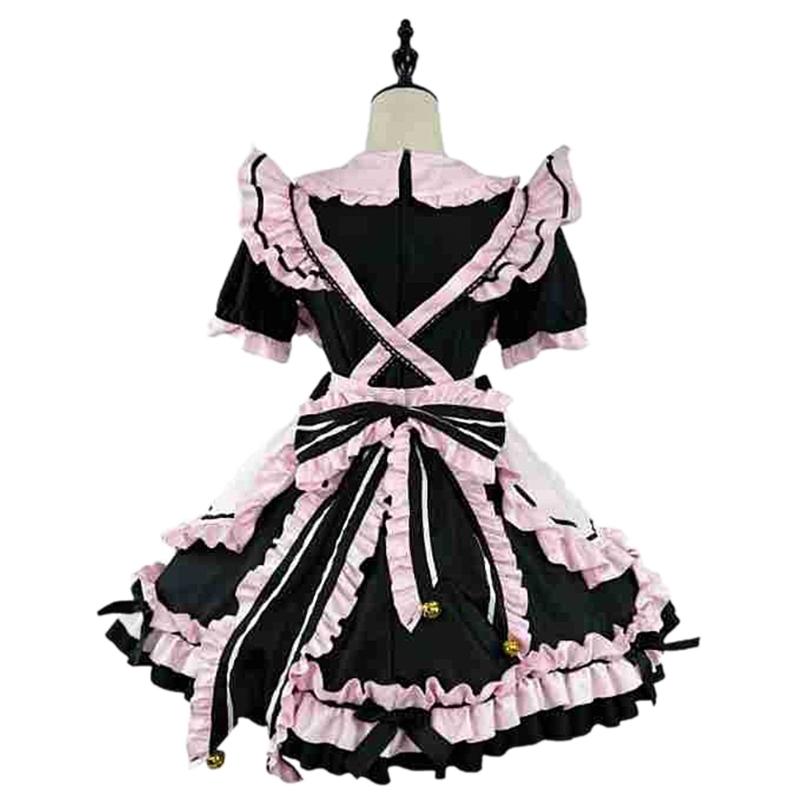 3Pcs Sweet Maid Outfit Women Anime Maid Costume Fancy Dress Cosplays Costume Maid Dress with Headwear Apron
