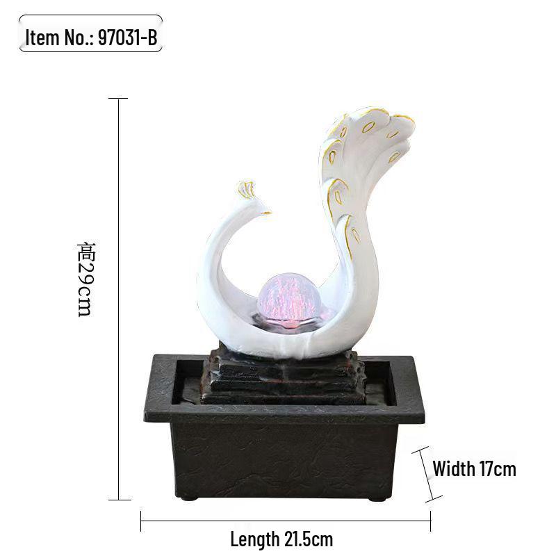 Popular Resin Water Feature: Small Zen Desktop Fountain for Wealth and Tranquility
