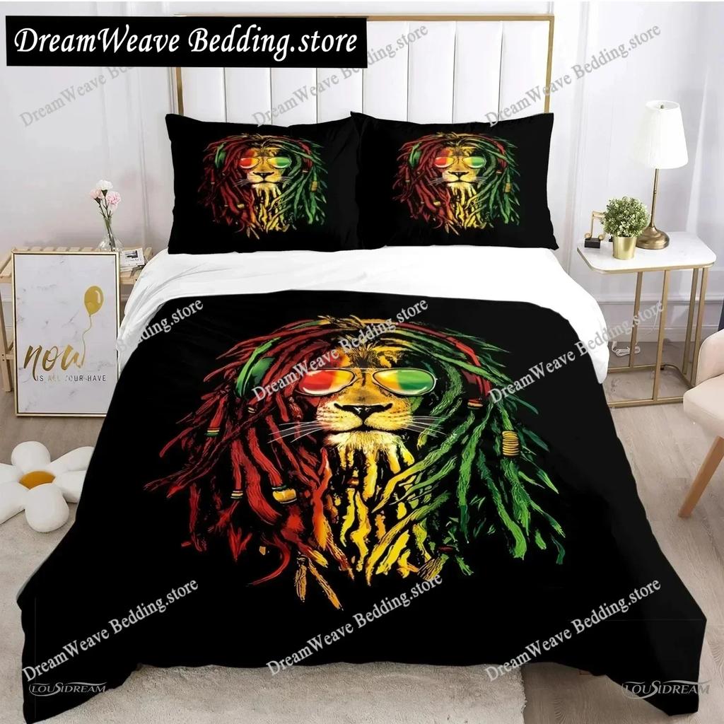 Bob Marley Musik Bettwäsche Set Bettbezug 3D Bettwäsche Mode Design Dekoration King Bettbezug Set Doppelbett Set Bettwäsche Sets