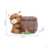 Niedlicher Tier-Pflanztopf Rinderfigur Ornament Harz Kuhstatue Heimdekoration Geschenk Blume