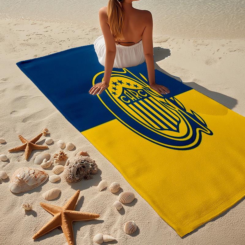 Rosario Central Crest Microfiber Beach Towel, Lightweight And Quick-Dry, for Summer Travel, Beach Essential, Swimming Pool
