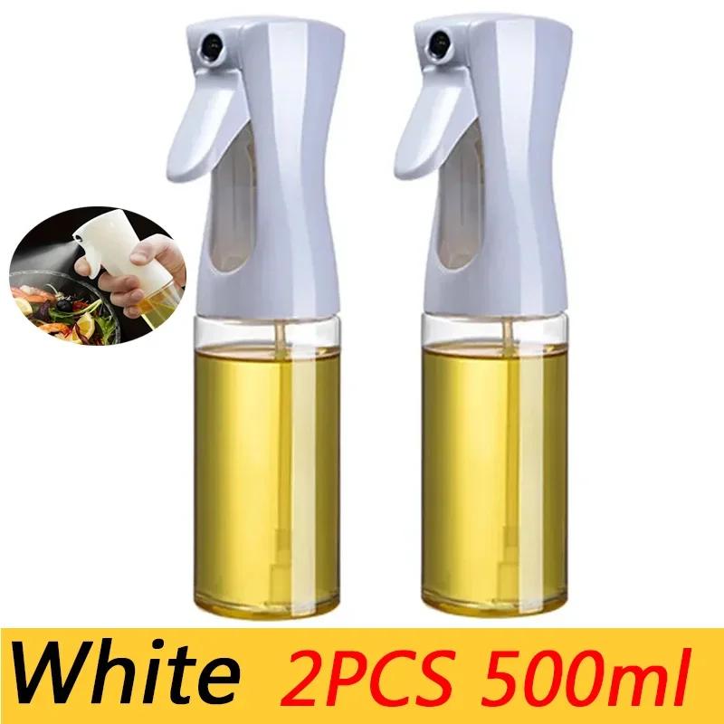 3pcs 200/300/500ml Oil Spray Bottle Kitchen Cooking Olive Oil Dispenser Camping BBQ Baking Vinegar Soy Sauce Sprayer Containers