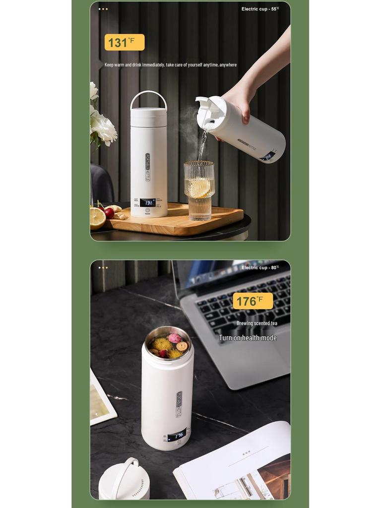 Portable Electric Kettle - 110V US, UK, EU Standards