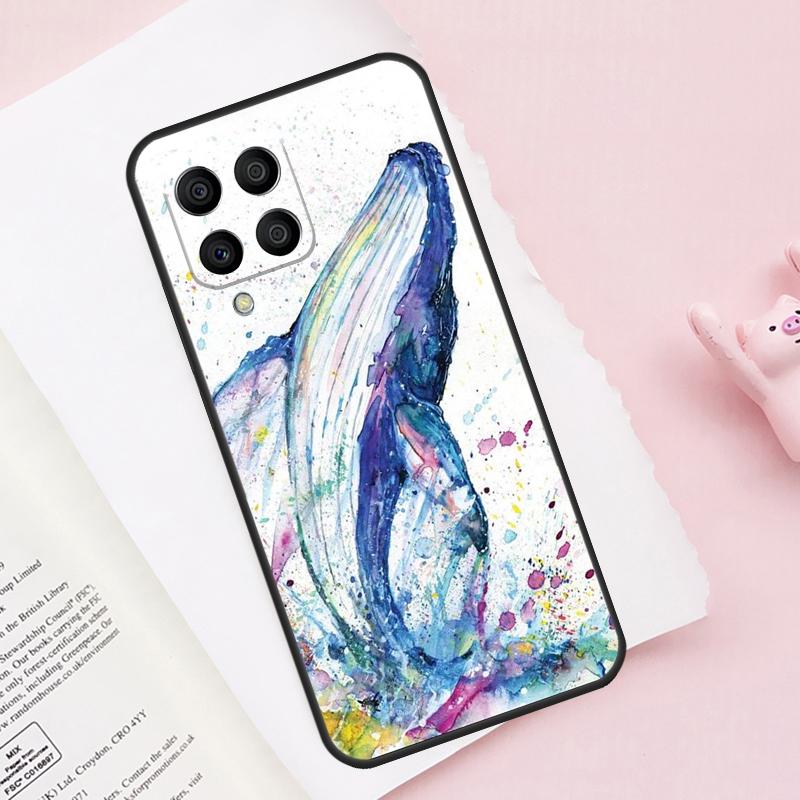 Whale Fish Wave Sea For Samsung Galaxy M31 M32 M12 M52 M13 M33 M53 M11 M51 M15 M55 M14 M34 M54 M30s M20 Case