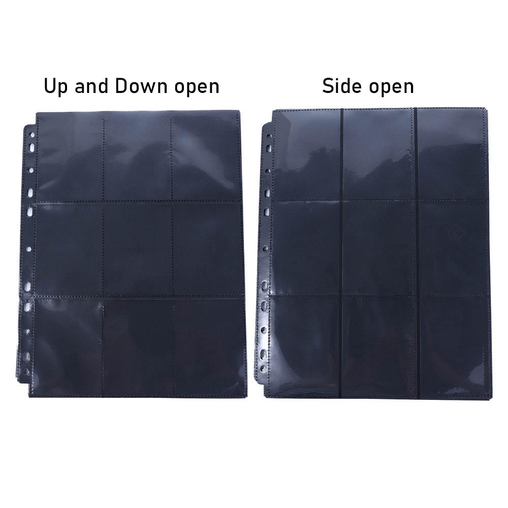 Album Collection Card Organizer Card Album Inner Page Loose-leaf Inners Black Storage Page