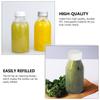 12 Pcs Bottle Drink Bottles Juice Packaging Sub Packing Plastic Transparent with Caps Beverage Thicken Travel