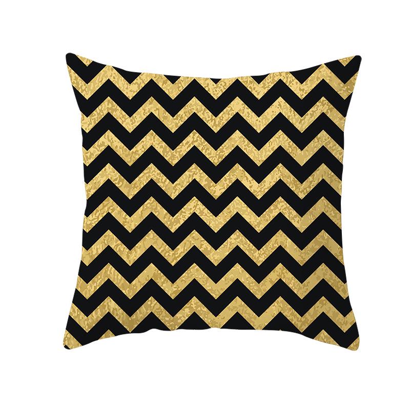 Golden Christmas Peach Velvet Cushion Cover New Digital Printed Square Cushion Cover Cushion Cover