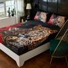 Animal Cheetah Pattern Sheet Three-Piece Digital Printing Bedroom Room School Dormitory Bedding Decoration
