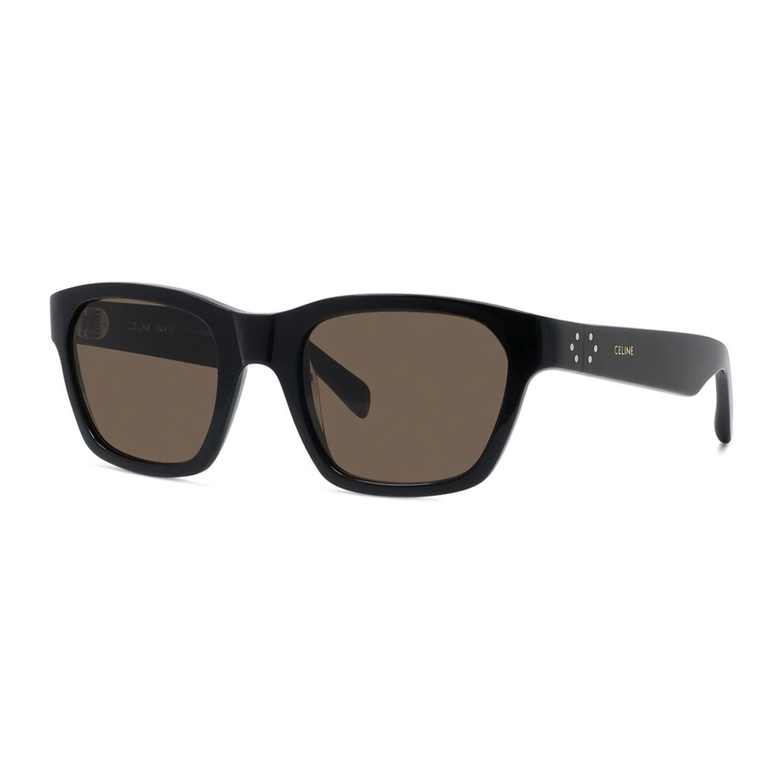 Celine Rectangular Frame Acetate Rectangle Sunglasses Men sunglasses Black CL40206I-01E Black,53