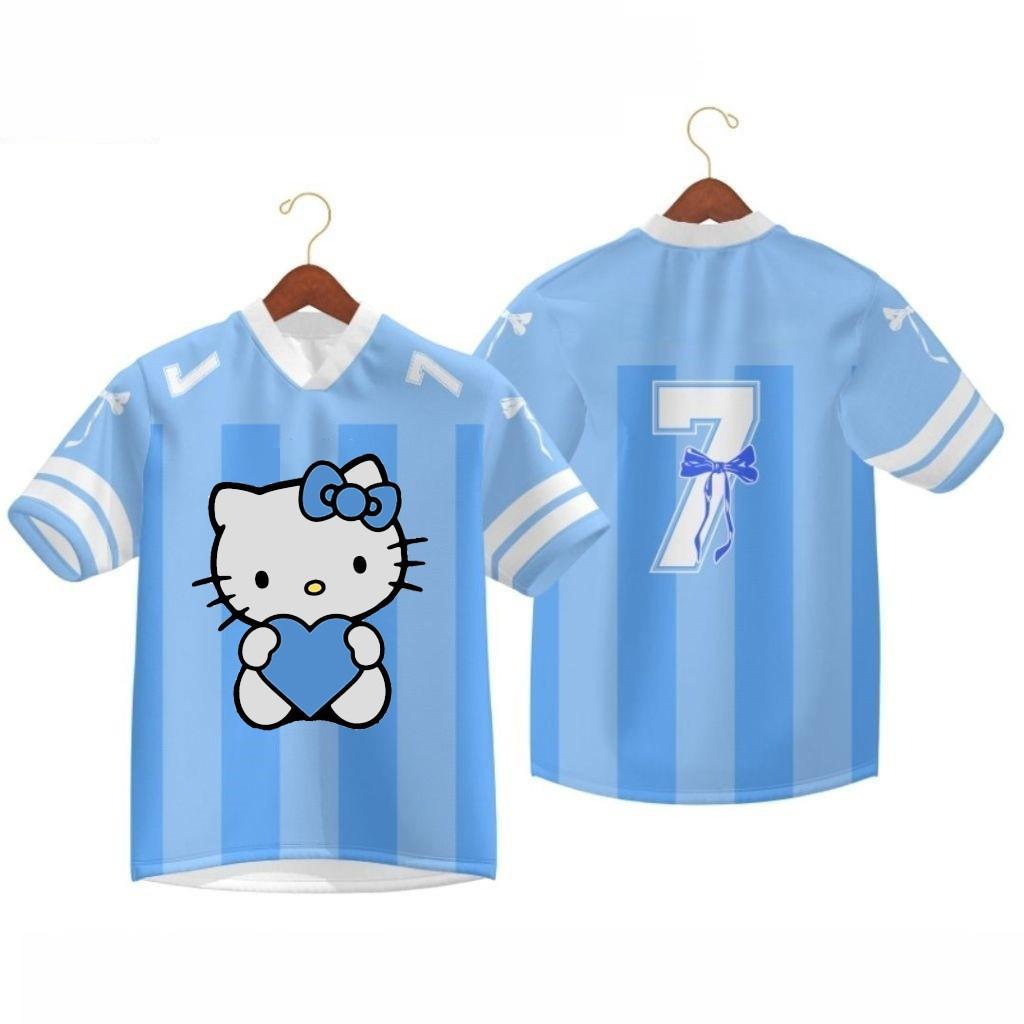 Disney Hello Kitty Cartoon Anime T-shirt for Men and Women, Sports and Leisure Role Playing, Children and Adults, 3D Printing