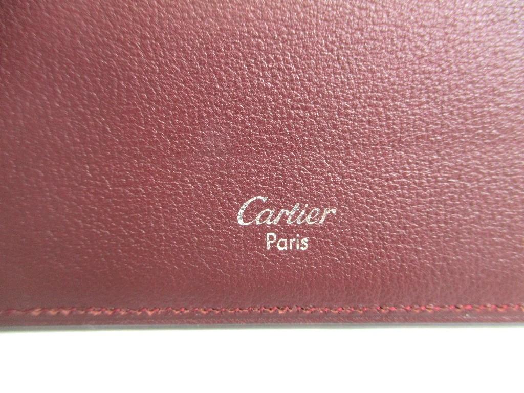 Authentic Cartier Must de Cartier Black Leather Bifold Bill Wallet Purse #b279  Seller refurbished