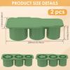 2 Pcs Tumbler Ice Mold Silicone Ice Cube Tray with Lid for Tumbler Cup Safe Freezer Ice Molds Easy Release Ice Cube Molds