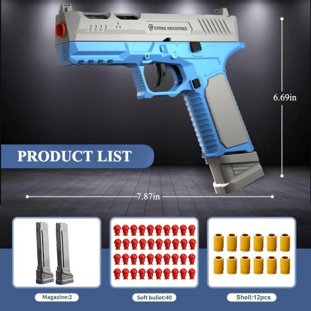 Sig17/Usp Shell Soft Bullet Toy Gun Outdoor Sports Shooting Game Education Pistol Gun Model Kids Birthday Gift