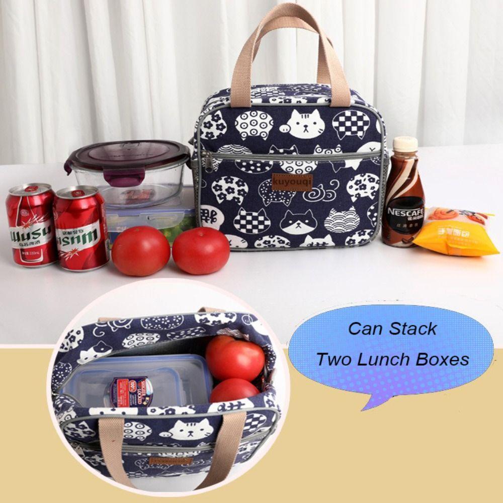 Fashion Handbag Lunch Bag Large Capacity Thermal Waterproof Insulated Bag Kawaii Cute Thickened Thermal Insulation Bag Women