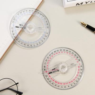 2Pcs Bequem Winkelmesser Einfach Verwenden Kunststoff Tragbare 360 Grad Winkel Lineal Täglichen