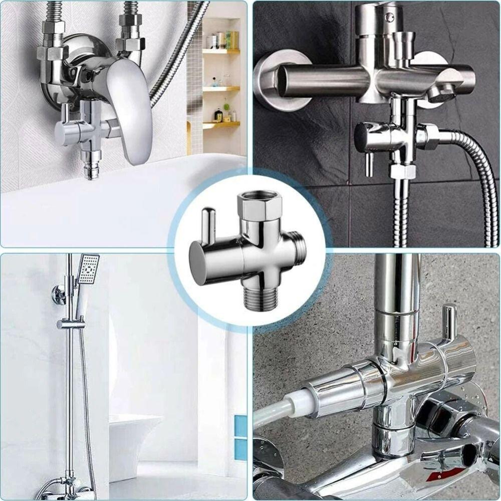Three Function 3 Way Shower Head Diverter Valve G1/2 Shower Head Diverter Faucet