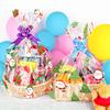 Christmas Treat Bags Plastic Clear Xmas Candy Bags with Pull Bow Set for Baby Shower Bridal Shower Raffle Easter Christmas Party Supplies