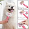LINJOU Dog Brush Cat Brush Grooming Comb,Cleaning Button for Cat Dog Shedding Tools(Pink)