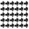 30 Pcs Black Plastic Rivet Style Body Trim Panel Retainer Clips Universal Application