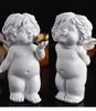 Romance Baby Little Angelic with Heart Desktop Figurine Resins Cherub Statue Sculpture Ornament for Valentines Gifting