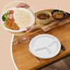 Disposable Dinner Plates, Thickened Food-grade Tableware, Round Snack Plates, Barbecue Plates, Buffet Paper Plates, Three-grid Paper Plates