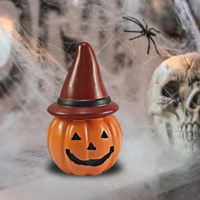 Miniature Pumpkin Figurine Desktop Ornament Fairy Garden Decorations Crafts Halloween Decor
