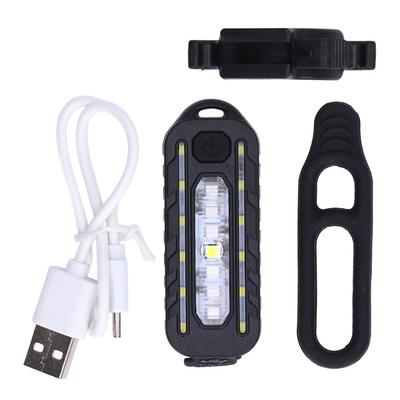 Çok Fonksiyonlu Kırmızı Mavi Uyarı Işığı USB Şarjlı Arka Lamba LED Su Geçirmez Omuz Lambası