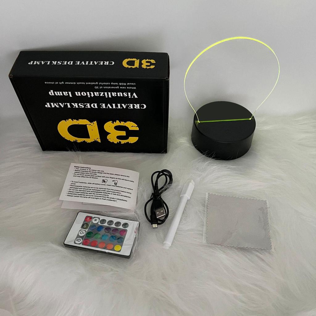 16-Color Remote-Control RGB Marker Message Board with 3D Night Light, DIY Graffiti Pen, Erasable Handwriting, and Acrylic Table Lamp.