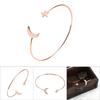 Female Open Bracelet Copper Plating Wristband Bangle with Moon Star Decoration (Gold)