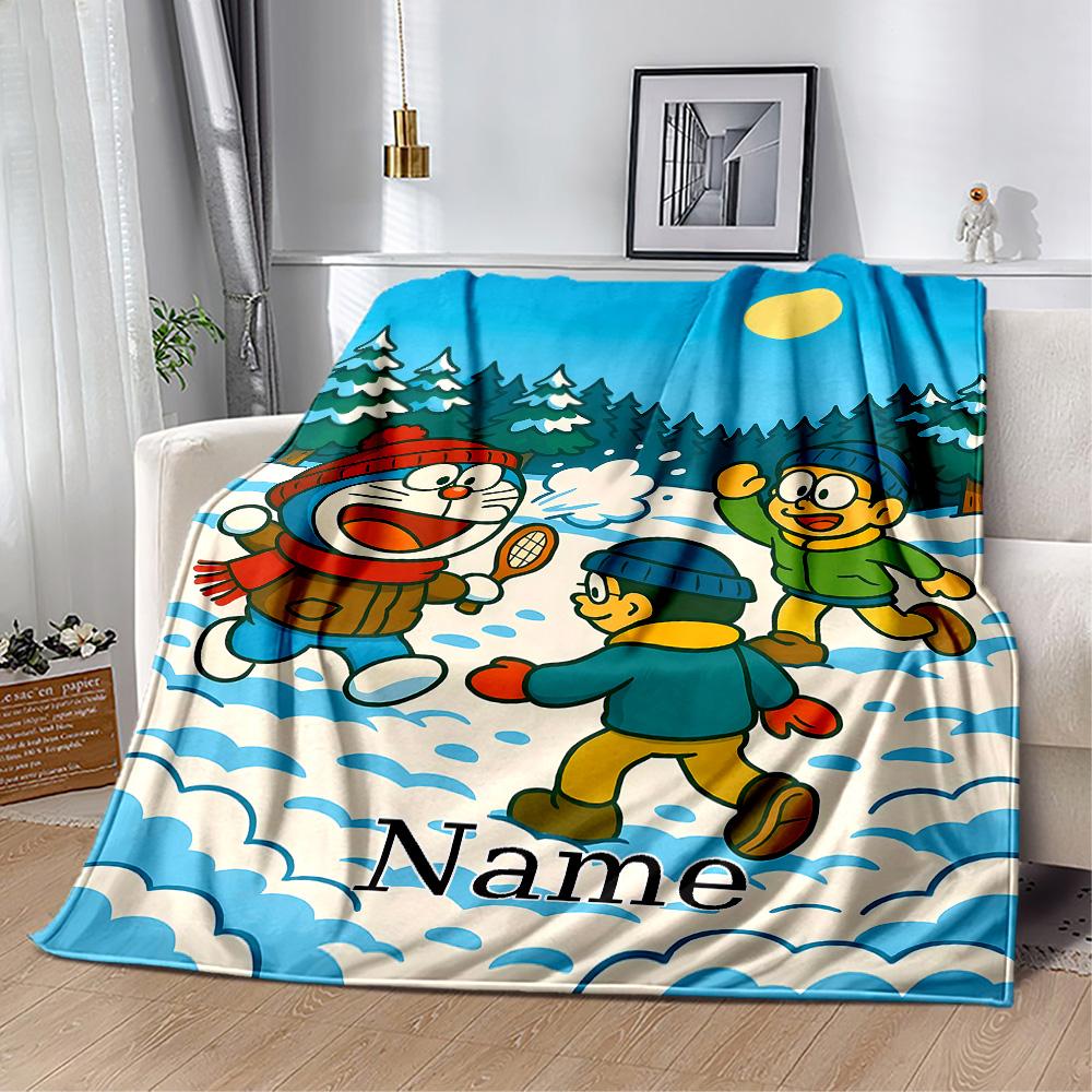 Doraemon Winter Adventure Blanket Comfortable Perfect for Sofa Picnics Bed Four Seasons Universal Warmthful Decor