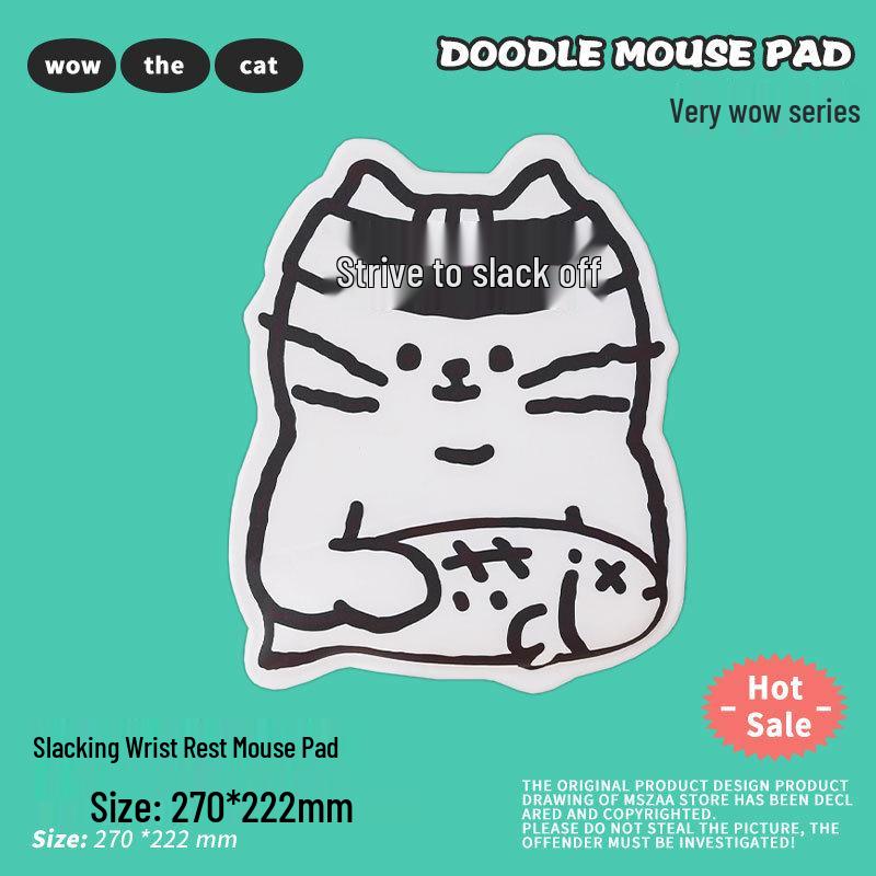 Cute Happy Fishing Wrist Support Mouse & Keyboard Pad for Office