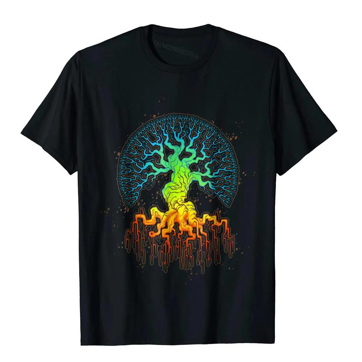 

Fractal Tree of Life Graphic Tee Unisexs Breathable Cotton TShirt Short Sleeve Trip Wear S