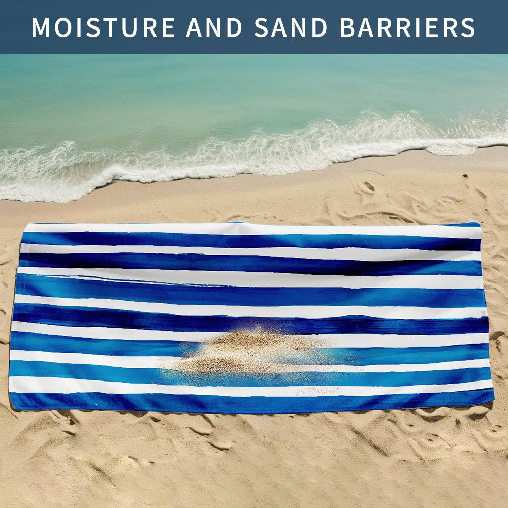 UPF + sunscreen beach towel mesh bag microfiber printing sports towel absorbent bath towel