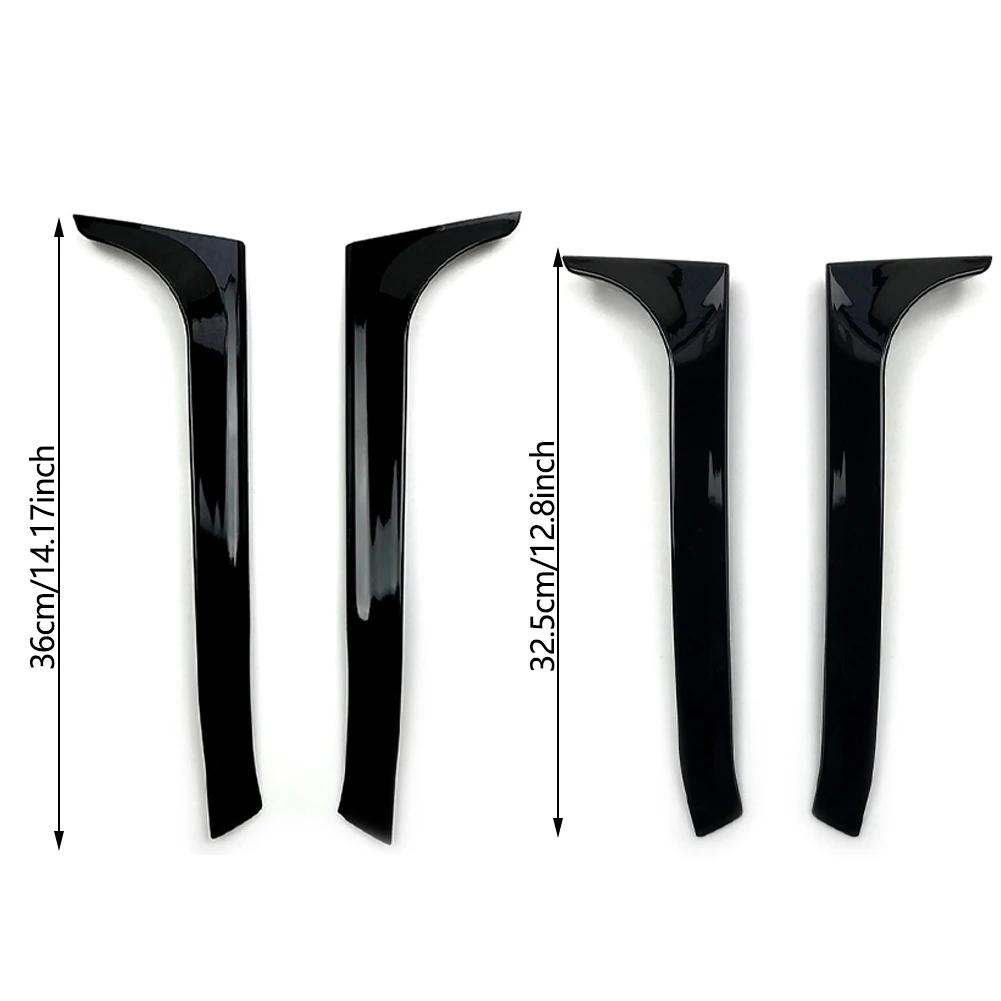 Per VW Golf 6 MK6 GTI GTR GTD R R20 2008 A 2013 Spoiler Canard Divisore per Finestrino Posteriore Laterale del Bagagliaio in Nero Lucido ABS di Alta Qualità