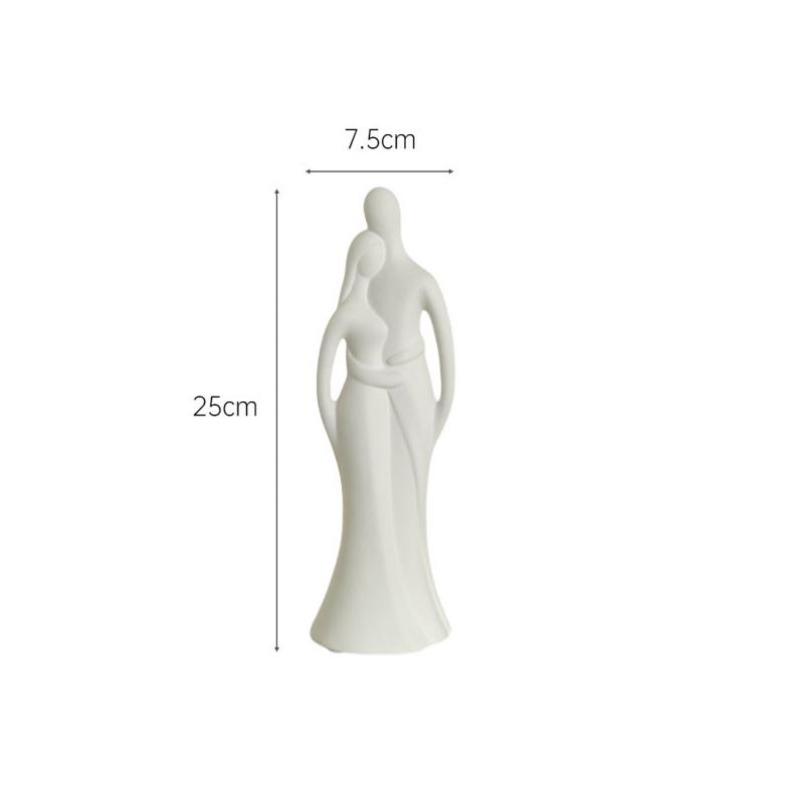 Nordic Modern Ceramic Couple Art Ornaments Home Furnishings Living Room TV Cabinet Wedding Gifts Soft Decorations