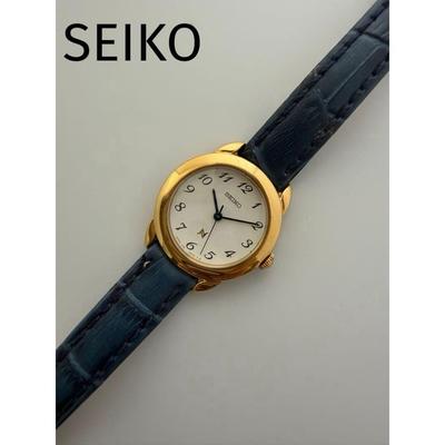 Used Working Item SEIKO Ladies Watch Quartz Gold Color New Battery
