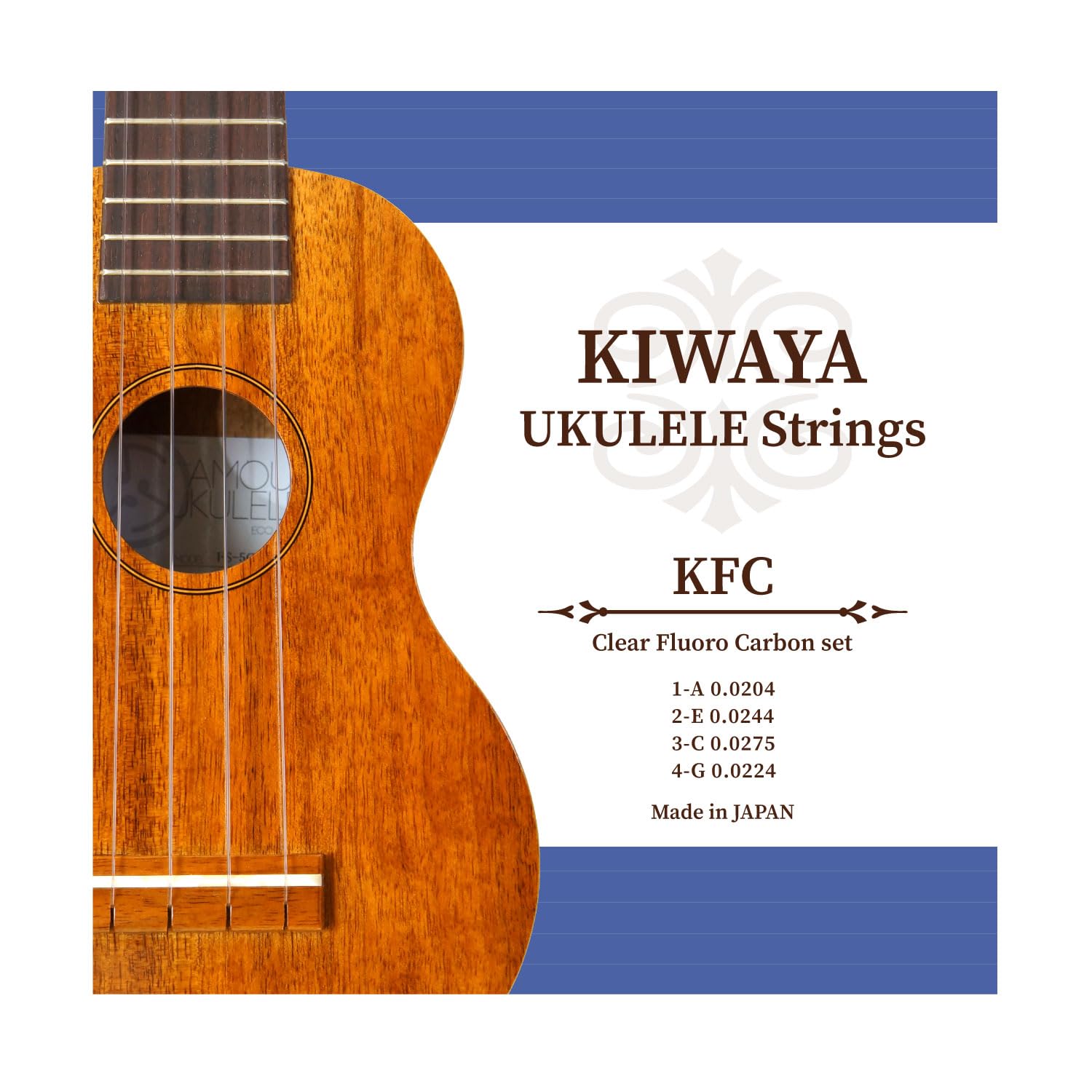 

KFC Fluorocarbon String Set Sizes Compatible Ukulele Strings [KIWAYA] (All Clear)