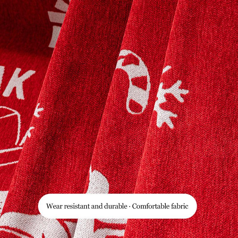 Pătură roșie dintr-o bucată de Crăciun Husă de canapea Decor de vacanță Sufragerie pentru casă Huse de canapea complet împachetate Pături de pat Pânză de Anul Nou